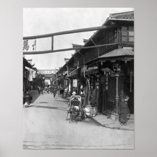 China in Shanghai, Ende des 19. Jahrhunderts Poster