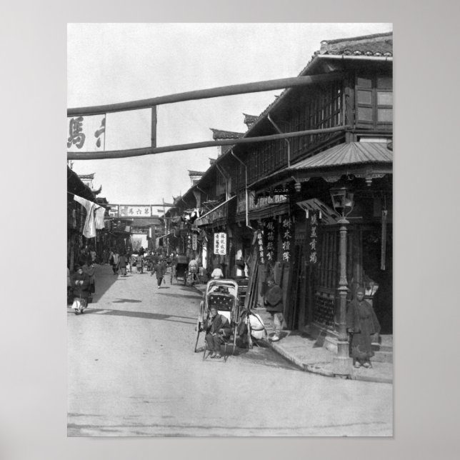 China in Shanghai, Ende des 19. Jahrhunderts Poster (Vorne)