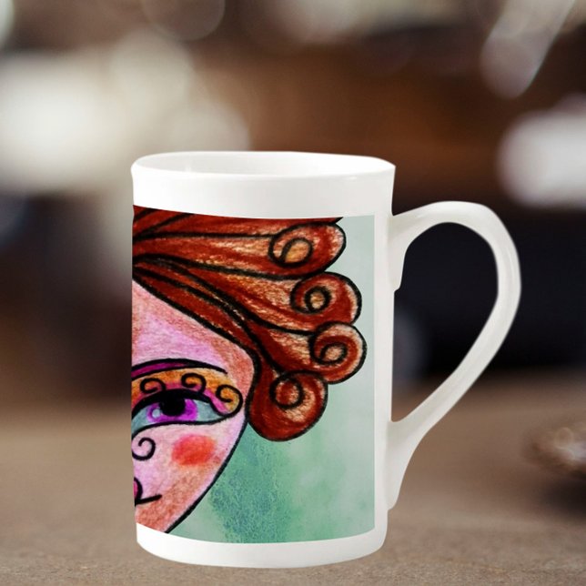 China Kaffee Tasse (Whimsical Woman - 01) (Von Creator hochgeladen)