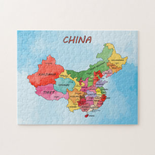 China Karte Aquarellbilder Puzzle