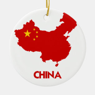 CHINA-KARTE KERAMIK ORNAMENT