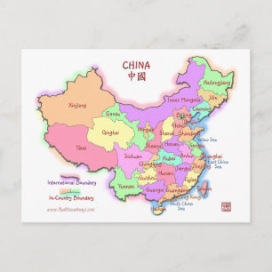 China Karte Postkarte
