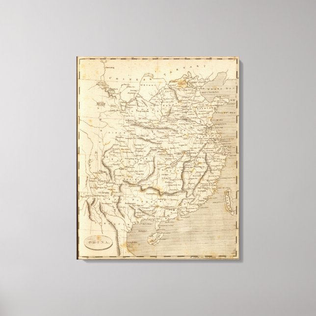 China Karte von Arrowsmith Leinwanddruck (Vorderseite)