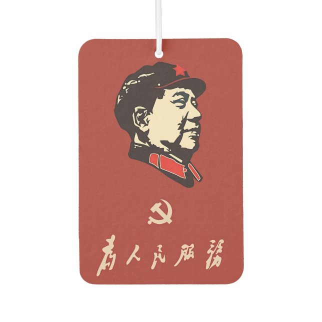 China, Kommunismus, Vorsitzender Mao Zedong Autolufterfrischer (Vorderseite)