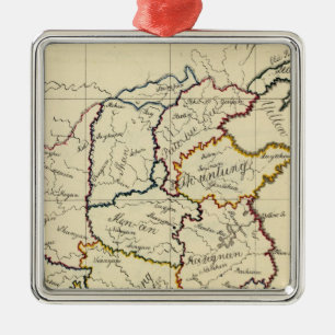 China, Korea Silbernes Ornament