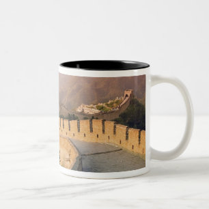 China, Kreis Huairou, Sonnenuntergang über der Zweifarbige Tasse