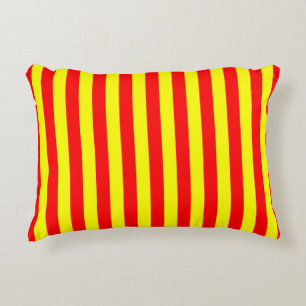 china kyrgyzstan spanien flagge streifen rot gelb  dekokissen