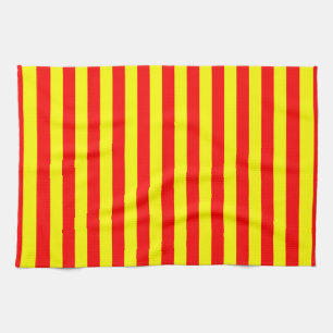 china kyrgyzstan spanien flagge streifen rot gelb  geschirrtuch