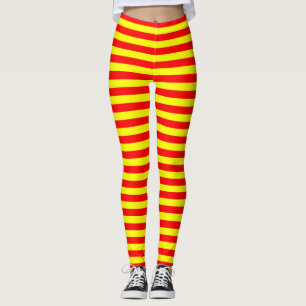 china kyrgyzstan spanien flagge streifen rot gelb  leggings