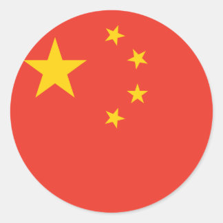 China Länderflaggendesign Runder Aufkleber