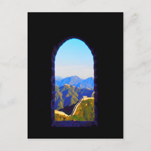 China Landschaft der Großen Mauer Postkarte