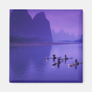 China, Li-Fluss. Kormoranfischer. Magnet