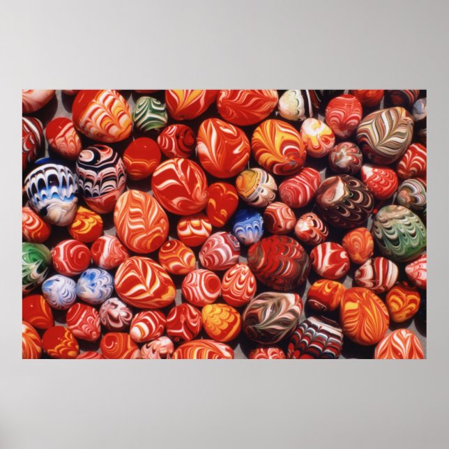 China, Ming Gräber, bemalte GlasSouvenirs Poster (Vorne)