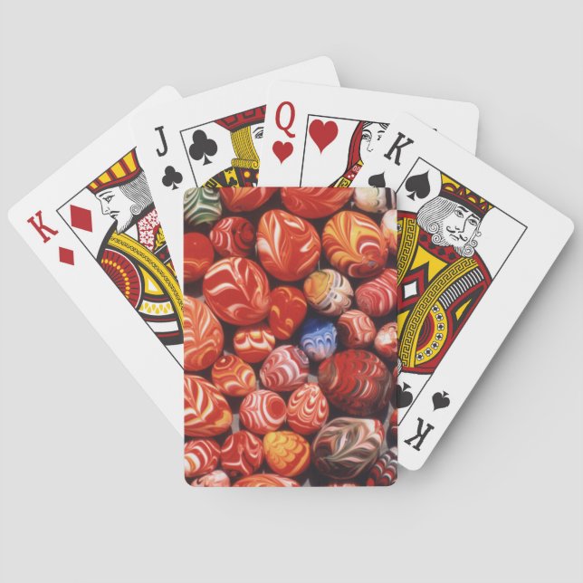 China, Ming Gräber, Gemälde aus Glas Souvenirs Spielkarten (Rückseite)