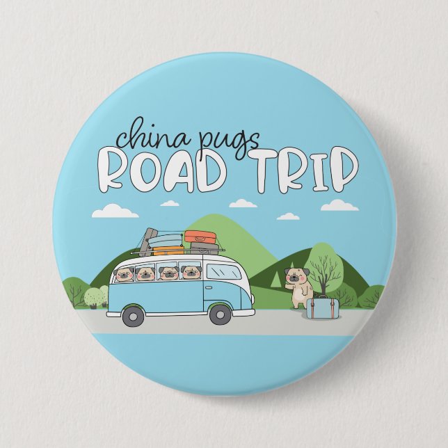 China Mops Road Trip Button (Vorderseite)