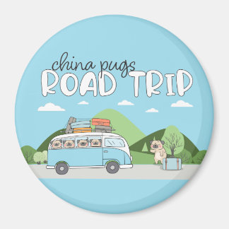 China Möpsen Straßenfahrt Magnet