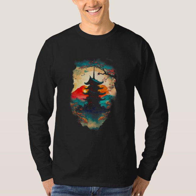 China Mountain Pagoda Forest T-Shirt (Vorderseite)