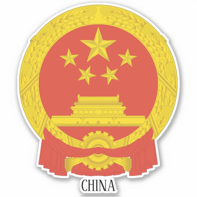 China National Emblem Patriotic Aufkleber (Vorderseite)