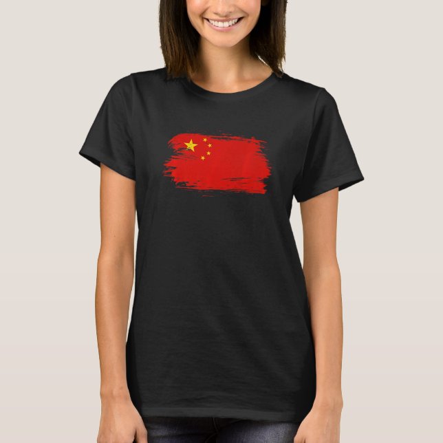 China Outfit China Flag China Symbol I Liebe Chin T-Shirt (Vorderseite)