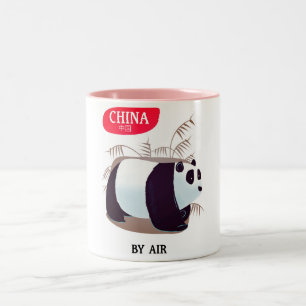 China Panda Reiseplakat Zweifarbige Tasse