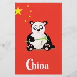China-Panda-Reiseposter. Briefpapier