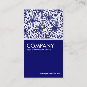 China Pattern - Deep Navy Visitenkarte
