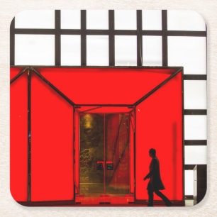 China, Peking  LuxusEinkaufszentrum Rechteckiger Pappuntersetzer