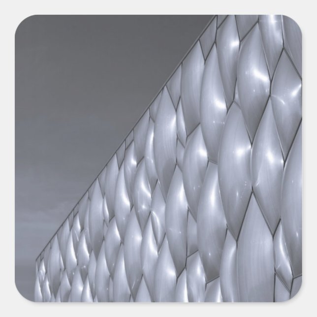 China, Peking. National Aquatics Centre Quadratischer Aufkleber (Vorderseite)