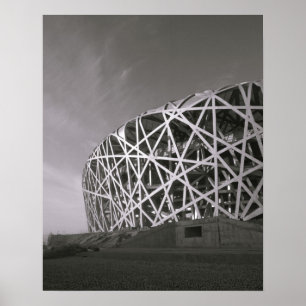 China, Peking. Nationalstadion, Austragungsort der Poster