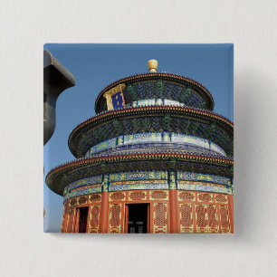 China, Peking, Tempel des Himmels, Chinesische Urn Button