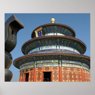 China, Peking, Tempel des Himmels, Chinesische Urn Poster
