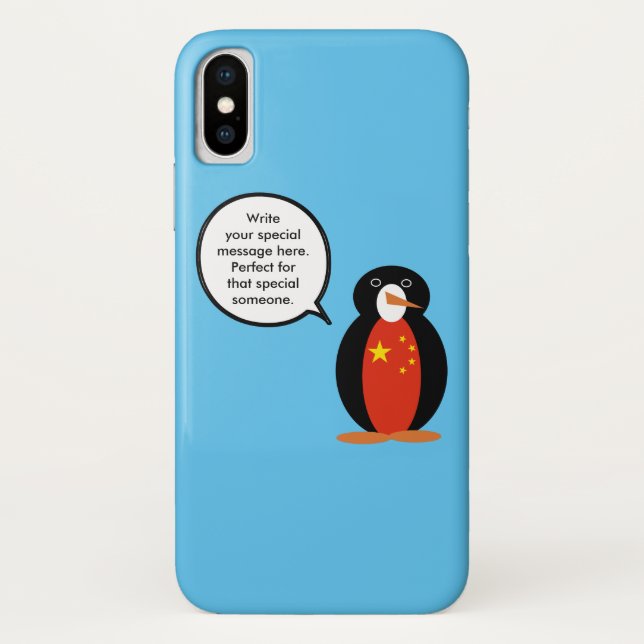 China People's Republic Ms Penguin Case-Mate iPhone Hülle (Rückseite)