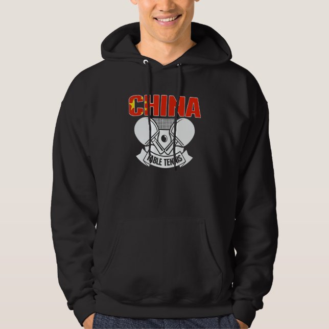 China Ping Pong   Chinese Table Tennis Team Suppor Hoodie (Vorderseite)