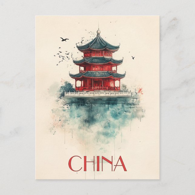 China Postkarte (Vorderseite)