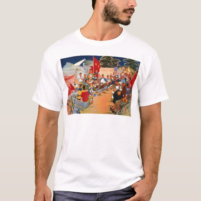 China-Propaganda-Kunst T-Shirt (Vorderseite)