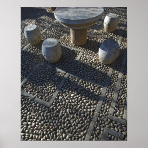 CHINA, Provinz Yunnan, Lijiang. Altstadt, Stein Poster