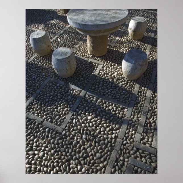 CHINA, Provinz Yunnan, Lijiang. Altstadt, Stein Poster (Vorne)