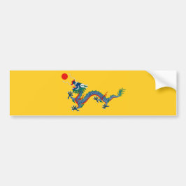 China Qing Dynastie Flag (chinesischer Drache) (as Autoaufkleber