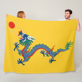 China Qing Dynastie Flag (chinesischer Drache) (as Fleecedecke