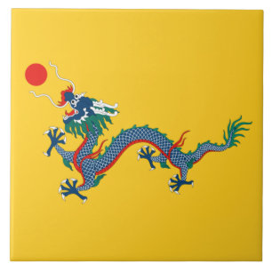 China Qing Dynastie Flag (chinesischer Drache) (as Fliese