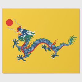 China Qing Dynastie Flag (chinesischer Drache) (as Geschenkpapier
