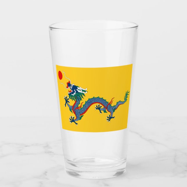 China Qing Dynastie Flag (chinesischer Drache) (as Glas (Vorderseite)