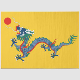 China Qing Dynastie Flag (chinesischer Drache) (as Seidenpapier