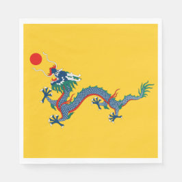 China Qing Dynastie Flag (chinesischer Drache) (as Serviette