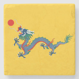 China Qing Dynastie Flag (chinesischer Drache) (as Steinuntersetzer