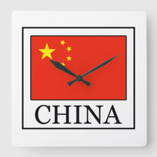 China Quadratische Wanduhr