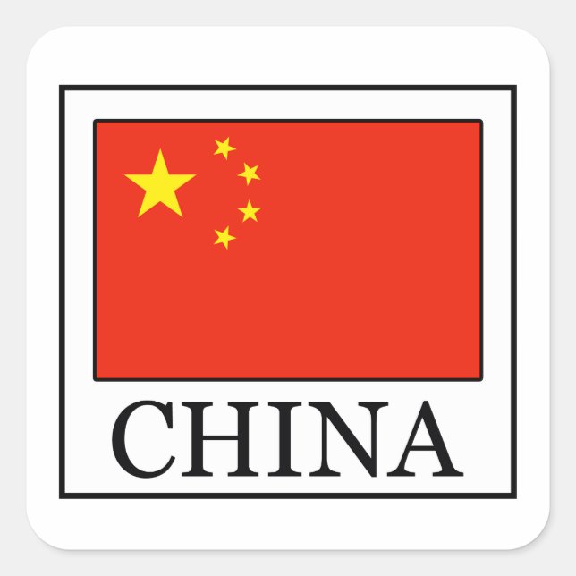 China Quadratischer Aufkleber (Vorderseite)