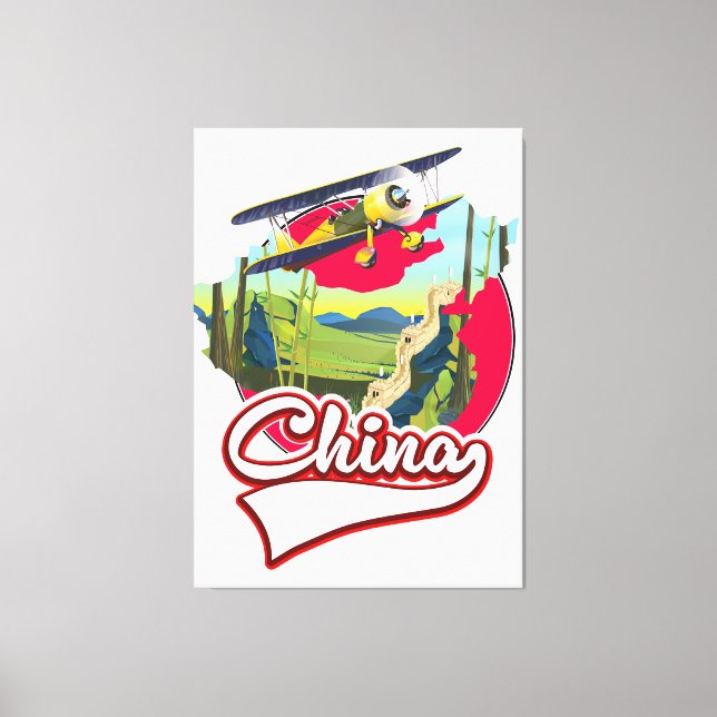 China Reiseplan Logo Leinwanddruck (Vorderseite)