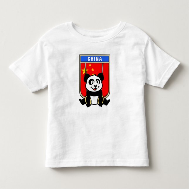 China Rings Panda Kleinkind T-shirt (Vorderseite)