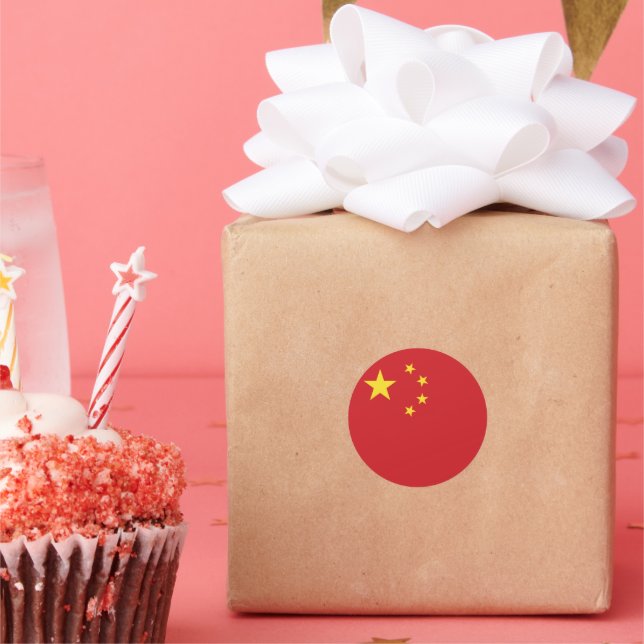 China Runder Aufkleber (Party)